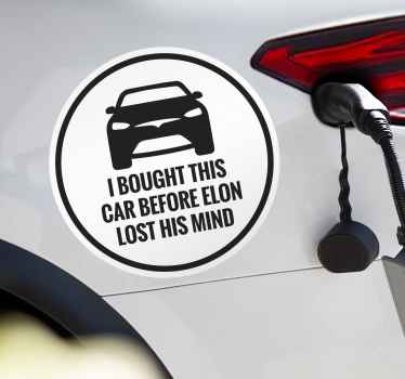 "Tesla" funny car sticker - TenStickers