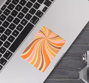 70s trackpad laptop stickers - TenStickers