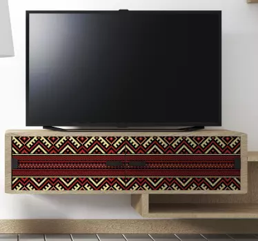 Aboriginal pattern furniture decal - TenStickers