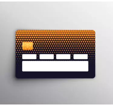 Abstract blue shades gradient pattern bank card sticker - TenStickers