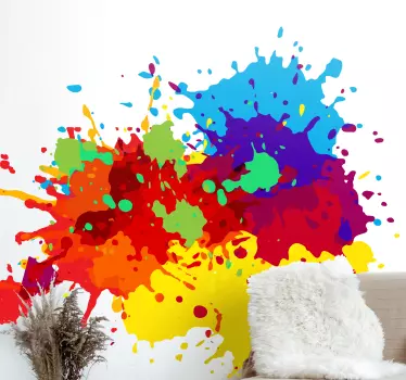 Abstract colors splash  abstract decal - TenStickers