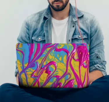 Abstract Design Laptop Sticker - TenStickers