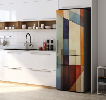 Abstract art geometric fridge decal - TenStickers