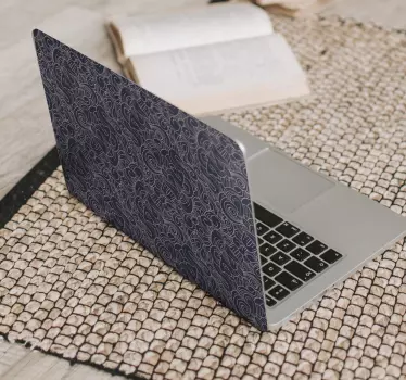 Abstract ornamental paisley laptop skin decal - TenStickers
