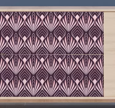 Abstract palm shapes of rose decals for furniture - TenStickers