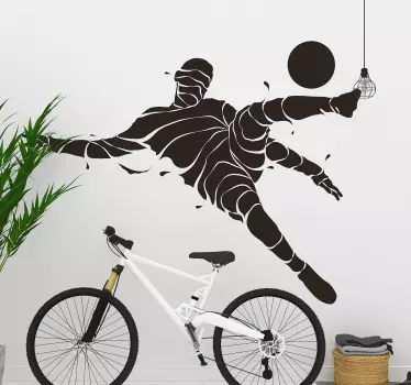 Abstract soccer player football sticker - TenStickers