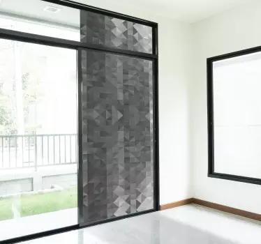 Abstract geometric squares window sticker - TenStickers