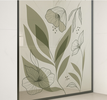 Abstract tropical motif window sticker - TenStickers