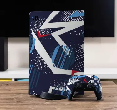 Abstract wallpaper multiple colors PlayStation 5 decal - TenStickers