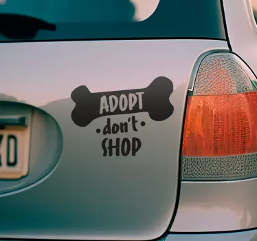 Adopt don’t shop pet car sticker - TenStickers