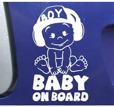 Adorable Infant Style Baby on board sticker - TenStickers