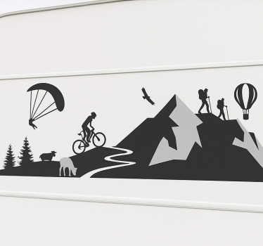 All moutain sports  caravan decal - TenStickers