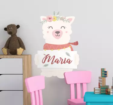 Alpaca animal wall decal - TenStickers