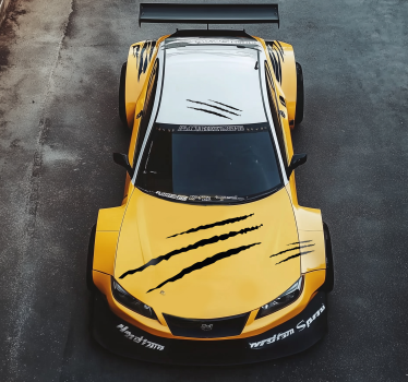 Animal scratches car sticker set - TenStickers