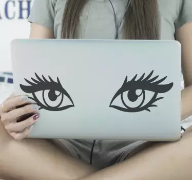 Anime eyes laptop stickers - TenStickers