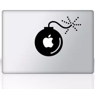 Apple Bomb Macbook Sticker - TenStickers
