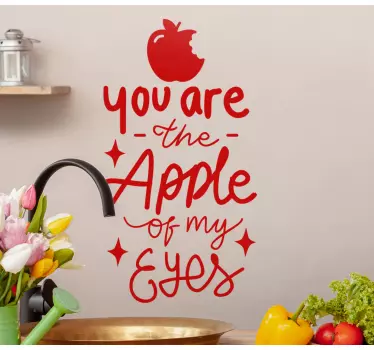 Apple themed quote sticker - TenStickers