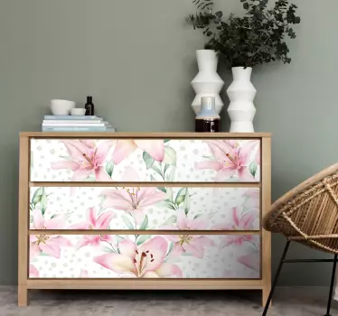 Aquarella botanical wilflowers decals for furniture - TenStickers
