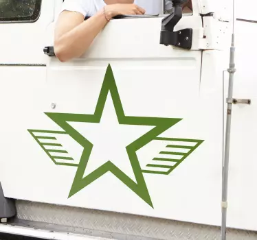 Army star badge car sticker - TenStickers