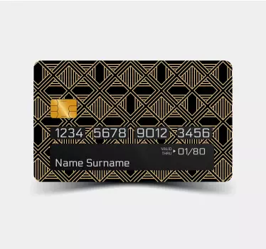 Art deco great Gatsby pattern credit card sticker - TenStickers