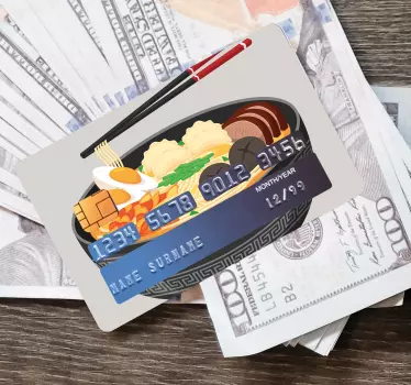 Asiatic soup credit card sticker - TenStickers