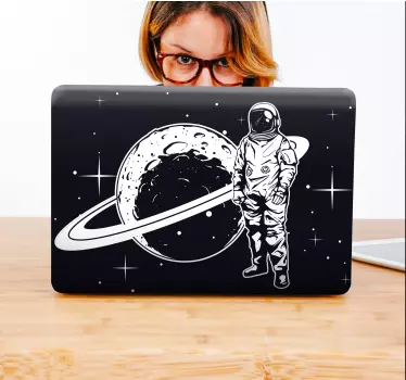 Astronaut And Planet laptop skin - TenStickers