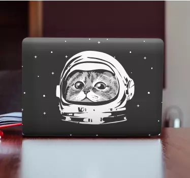Astronaut cat original design laptop sticker - TenStickers