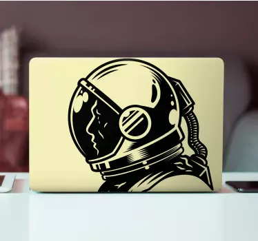 Laptop sticker astronaut profile silhouette - TenStickers