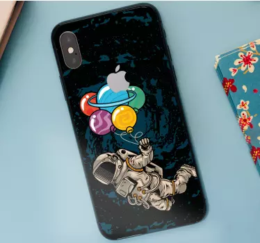 Astronaut with Balloons iPhone sticker - TenStickers
