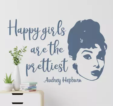 Audrey Hepburn quote motivational decal - TenStickers