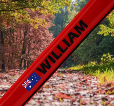 Customisable Australian bike cycling wall sticker - TenStickers