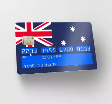 Australian Flag debit card sticker - TenStickers