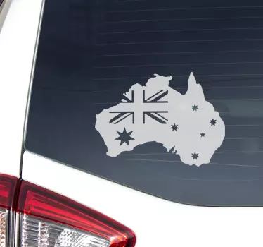 Australian Map flag car sticker - TenStickers