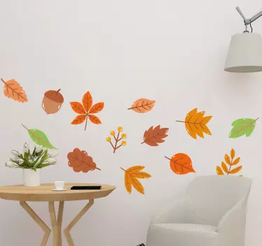 Autumn Leaves plant decals - TenStickers