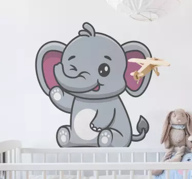 Baby elephant animal wall decor - TenStickers