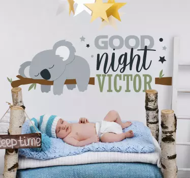 Baby Koala Tree Kids Wall Sticker - TenStickers