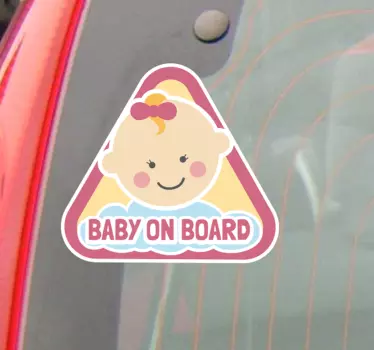 Baby on Board Sticker Cartoon Girl - TenStickers