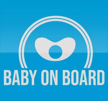 baby on board baby in car sticker - TenStickers