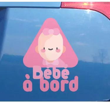 Baby on board sticker cute baby design - TenStickers
