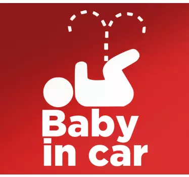 Baby on board sticker infant car safety sign - TenStickers