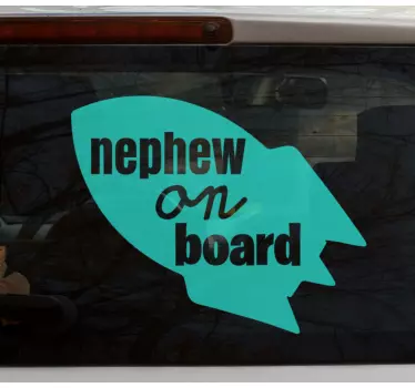Baby on board sticker nephew safety reminder - TenStickers
