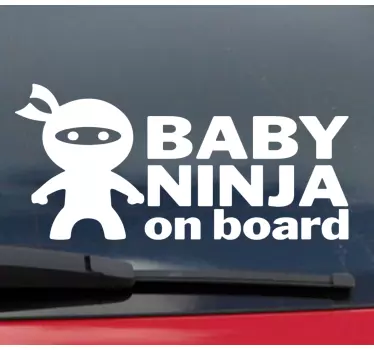 Baby on board sticker ninja baby alert - TenStickers