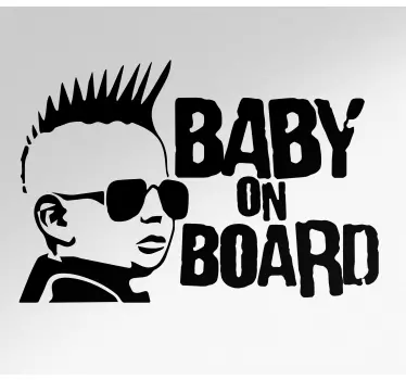 Rockstar Baby On Board sticker - TenStickers
