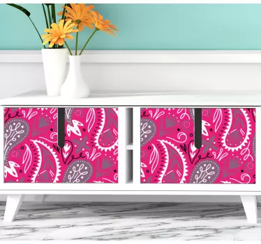 Background bright pink decals for furniture - TenStickers