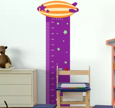 Balloon Growth Chart height chart sticker - TenStickers