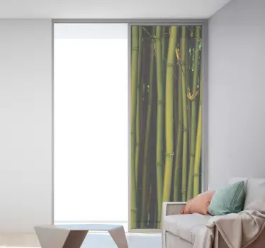 Bamboo pattern wall mural decal - TenStickers
