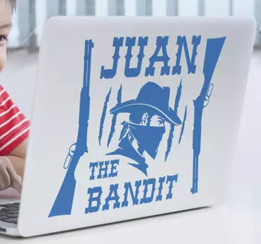 Bandit with name laptop skin - TenStickers
