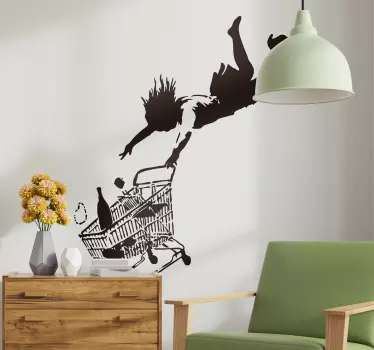 Banksy buy auction skid vinyl wall art - TenStickers