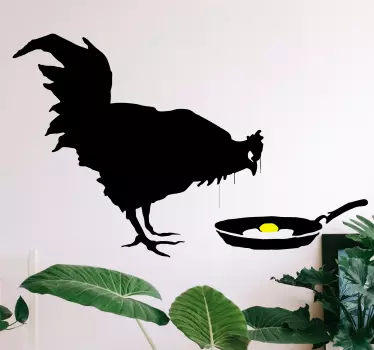 Banksy Chicken and Egg vinyl wall art - TenStickers