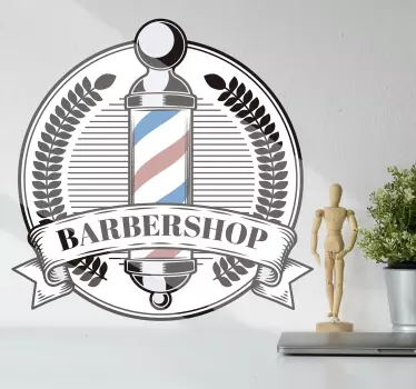 Barber Pole wall decor - TenStickers